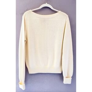 Vintage Polo Sport Ralph Lauren Womens Large Cotton Knit Boat Neckline Sweater